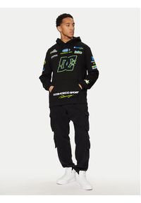 DC Bluza Racing ADYSF03130 Czarny Standard Fit. Kolor: czarny. Materiał: bawełna #3