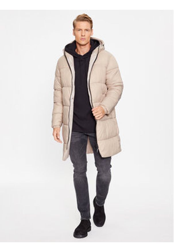 Jack & Jones - Jack&Jones Kurtka zimowa 12236052 Beżowy Regular Fit. Kolor: beżowy. Materiał: syntetyk. Sezon: zima