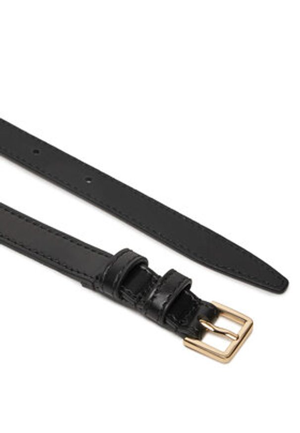 Patrizia Pepe Pasek Damski 8W0039/L048-K103 Czarny. Kolor: czarny. Materiał: skóra