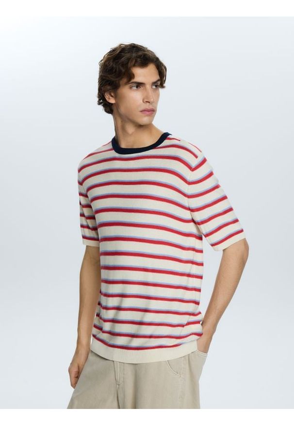 Reserved - Sweter z wiskozy - wielobarwny. Materiał: wiskoza