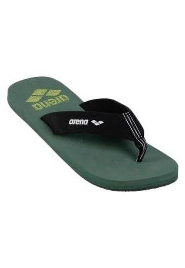 Japonki Arena Sand Thong. Okazja: na spacer, na plażę. Zapięcie: pasek. Kolor: zielony, czarny, niebieski, wielokolorowy. Materiał: guma, bawełna. Wzór: aplikacja, paski. Sport: turystyka piesza