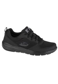 skechers - Buty treningowe męskie, Skechers Flex Advantage 3.0. Zapięcie: sznurówki. Kolor: czarny. Materiał: materiał, tkanina, skóra, syntetyk. Szerokość cholewki: normalna. Sport: turystyka piesza, fitness