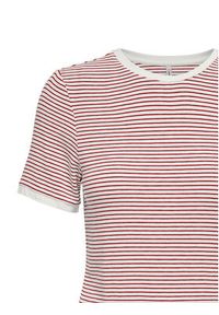 only - ONLY T-Shirt Tine 15315406 Czerwony Regular Fit. Kolor: czerwony. Materiał: wiskoza #2