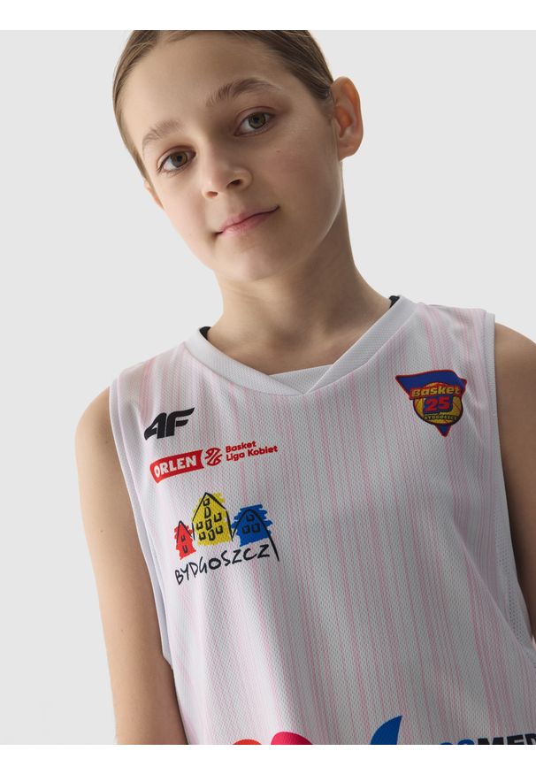 4f - 4F Tank top replika domowy z sezonu 2023/24 dziecięcy 4F x KS Basket 25 Bydgoszcz - multikolor 122/128 (6-8 lat). Kolor: wielokolorowy. Materiał: dzianina. Sezon: lato