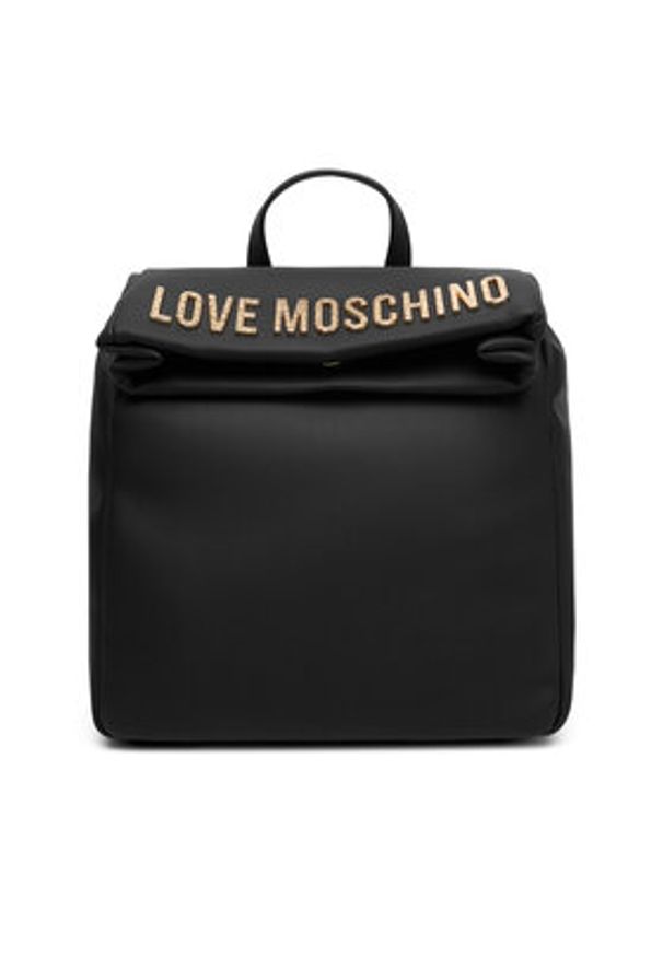 Love Moschino - LOVE MOSCHINO Plecak JC4306PP0NKD000A Czarny. Kolor: czarny. Materiał: skóra