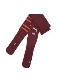 Puma - Męskie skarpety RB Leipzig 24/25 z grafiką PUMA Dark Jasper Active Red. Kolor: czerwony. Sport: piłka nożna