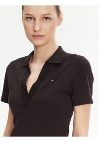 TOMMY HILFIGER - Tommy Hilfiger Sukienka codzienna WW0WW42567 Czarny Slim Fit. Okazja: na co dzień. Kolor: czarny. Materiał: bawełna. Typ sukienki: proste. Styl: casual