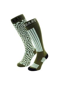 POEDERBAAS - Skarpety narciarskie - 2 pary - Oliwkowo-zielone. Kolor: zielony. Materiał: akryl, wełna, poliamid, elastan. Sport: narciarstwo #1