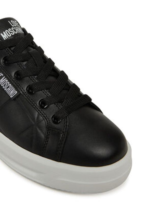 Love Moschino - LOVE MOSCHINO Sneakersy JA15335G0NIEC00A Czarny. Kolor: czarny. Materiał: skóra
