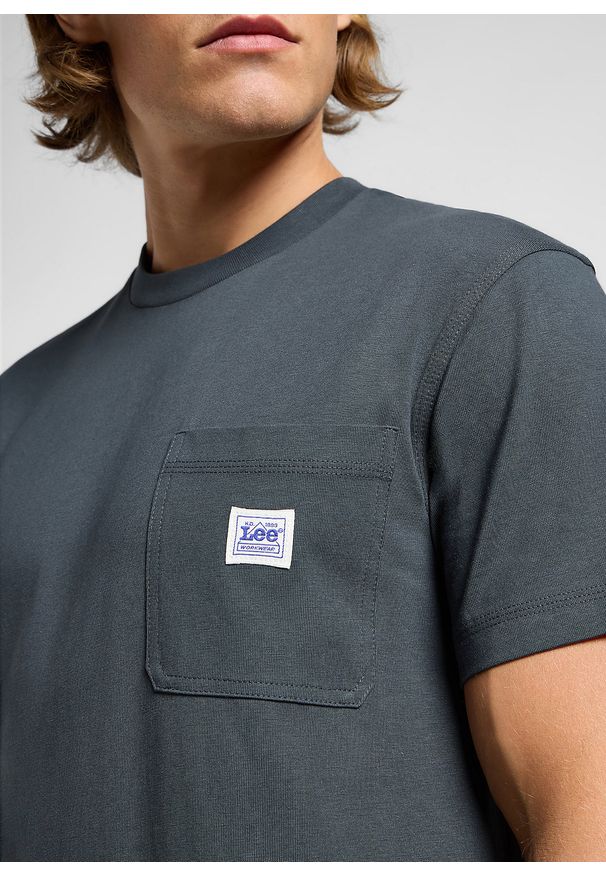 Lee - MESKA KOSZULKA LEE WW POCKET TEE WASHED BLACK 112364587