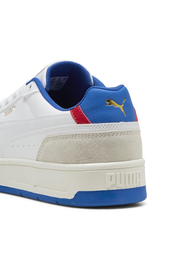 Puma - Sneakersy unisex Court Classico Sport PUMA White Tropical Blue. Kolor: niebieski, wielokolorowy, biały. Materiał: zamsz. Sport: turystyka piesza