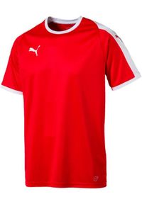 Puma Liga Jersey Red -White XL - Oddychana koszula sportowa mężczyźni. Kolor: biały, czerwony, wielokolorowy. Materiał: jersey