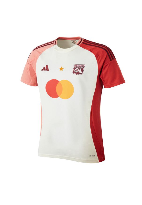 Adidas - Koszulka Olympique Lyonnais 24/25 Third. Kolor: biały, beżowy, wielokolorowy. Materiał: materiał