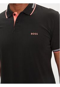 BOSS - Boss Polo Paul 50506193 Czarny Slim Fit. Typ kołnierza: polo. Kolor: czarny. Materiał: bawełna #5