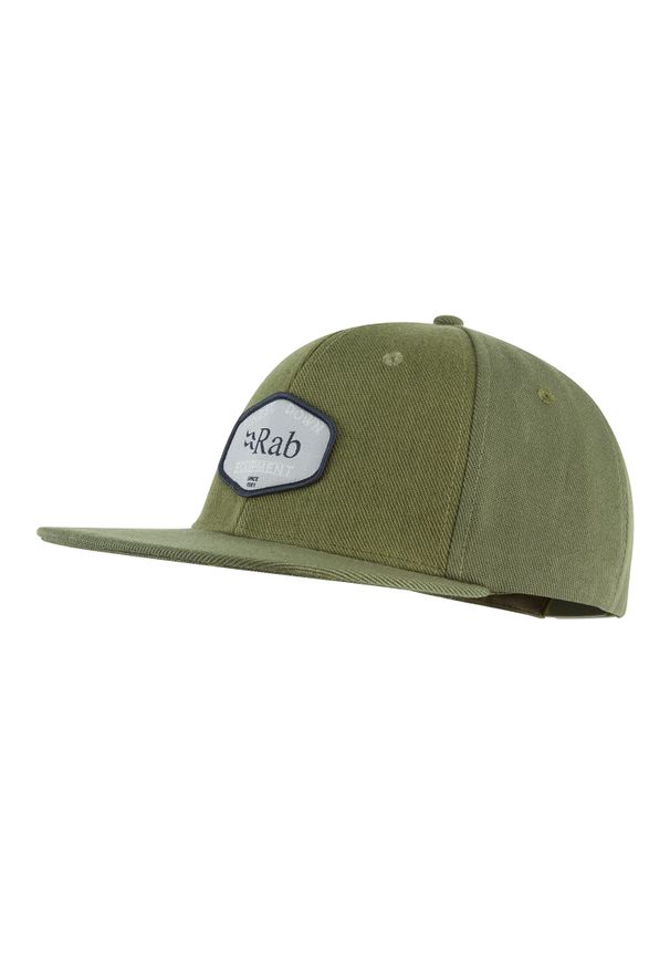 Czapka z daszkiem bawełniana Rab Axion Badge Cap. Kolor: zielony. Materiał: bawełna