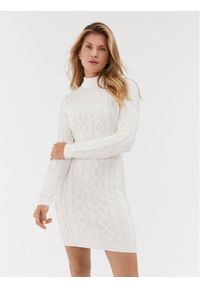 Guess Sukienka dzianinowa W3BK18 Z3382 Biały Slim Fit. Kolor: biały. Materiał: wiskoza, dzianina