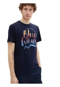 Tom Tailor T-Shirt 1036322 Granatowy Regular Fit. Kolor: niebieski. Materiał: bawełna #5