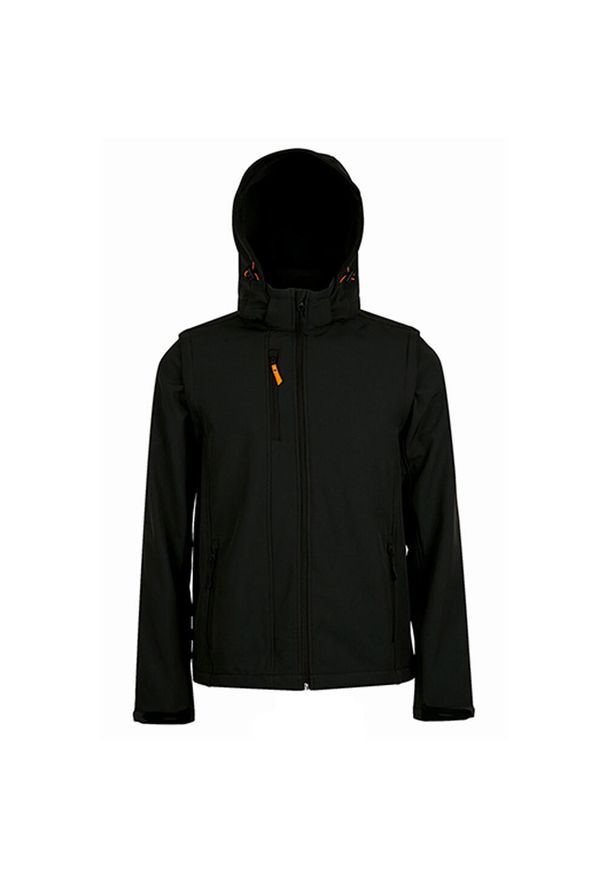 SOL'S - Kurtka Transformer Soft Shell Dla Dorosłych Unisex. Kolor: czarny. Sport: turystyka piesza