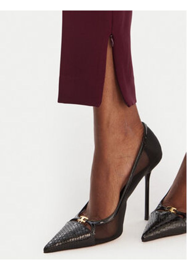 Hugo - HUGO Spodnie materiałowe Hedima-1 50544742 Fioletowy Slim Fit. Kolor: fioletowy. Materiał: syntetyk