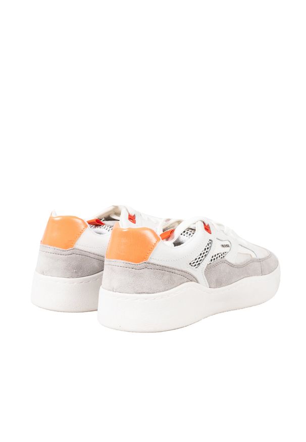 Geox Sneakersy "Colbyn A" | U947XB 04322 | Mężczyzna | Biały, Szary. Kolor: biały, szary, wielokolorowy. Materiał: materiał, skóra