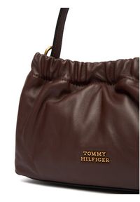TOMMY HILFIGER - Tommy Hilfiger Torebka Soft Leather Mini Crossover AW0AW18306 Brązowy. Kolor: brązowy. Materiał: skórzane #5