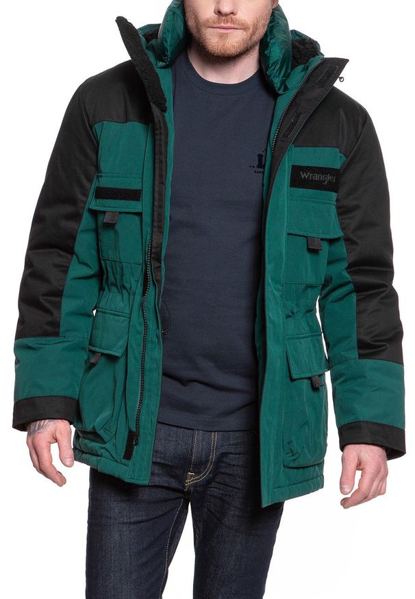 Wrangler - WRANGLER PARKA MĘSKA KURTKA ZIMOWA DŁUGA PINE W4B6XPG01 112129089. Długość: długie. Sezon: zima