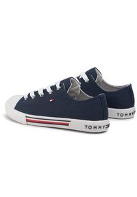 TOMMY HILFIGER - Tommy Hilfiger Trampki Low Cut Lace-Up Sneaker T3X4-30692-0890 S Granatowy. Kolor: niebieski. Materiał: materiał #6