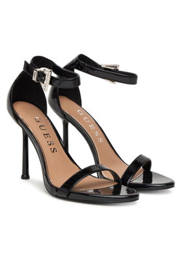 Guess Sandały FLPINS PAF03 Czarny. Kolor: czarny. Materiał: skóra
