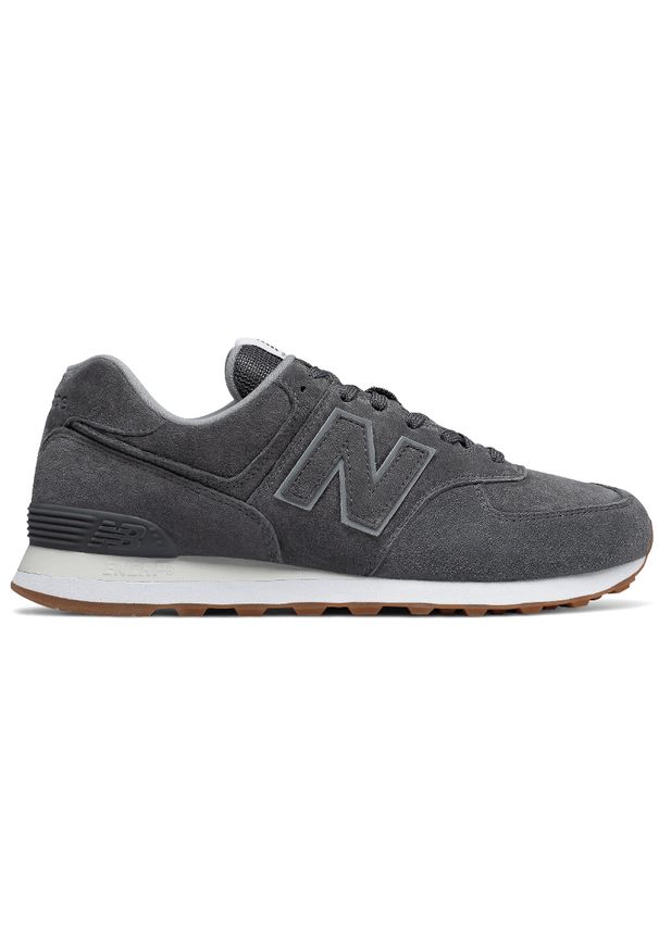 Buty New Balance ML574EPC - szare. Kolor: szary. Materiał: skóra, zamsz, guma. Szerokość cholewki: normalna. Model: New Balance 574
