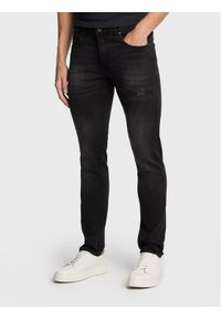 Lindbergh Jeansy 30-050002BON Czarny Slim Fit. Kolor: czarny