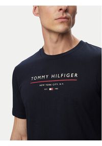 TOMMY HILFIGER - Tommy Hilfiger T-Shirt Brand Love MW0MW44359 Granatowy Regular Fit. Kolor: niebieski. Materiał: bawełna #3