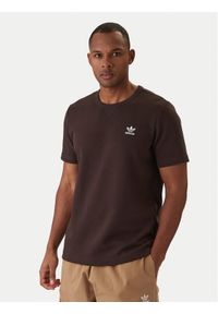 Adidas - adidas T-Shirt Trefoil Essentials Waffle KE1136 Brązowy Regular Fit. Kolor: brązowy. Materiał: syntetyk #1