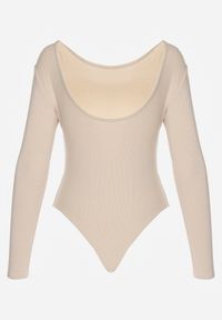 Renee - Jasnobeżowe Basicowe Body Sadovelle. Okazja: na co dzień, na spotkanie biznesowe, do pracy. Kolor: beżowy. Materiał: jeans. Długość rękawa: długi rękaw. Długość: długie. Styl: casual, biznesowy, elegancki, sportowy #5