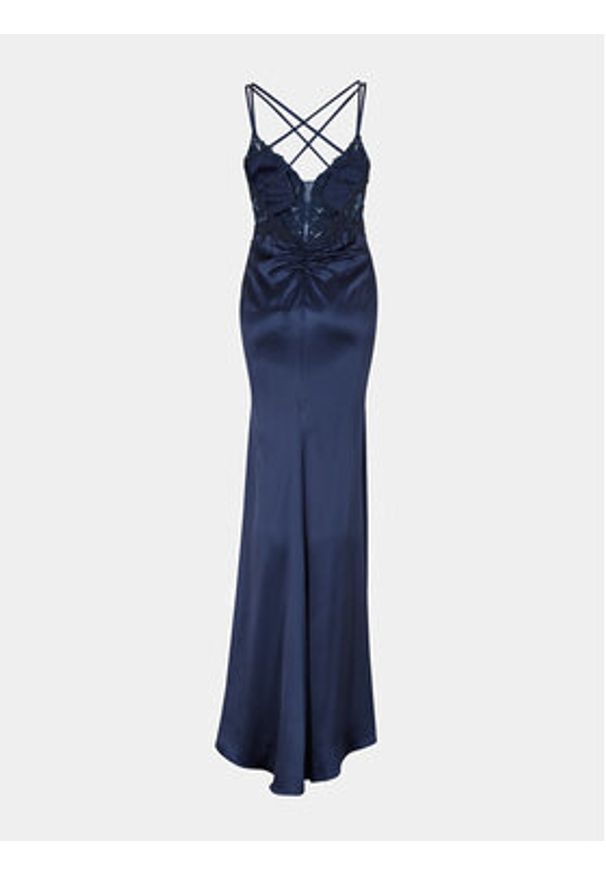 Hey Kyla Sukienka wieczorowa 5AG030HK Granatowy Slim Fit. Kolor: niebieski. Materiał: syntetyk. Styl: wizytowy