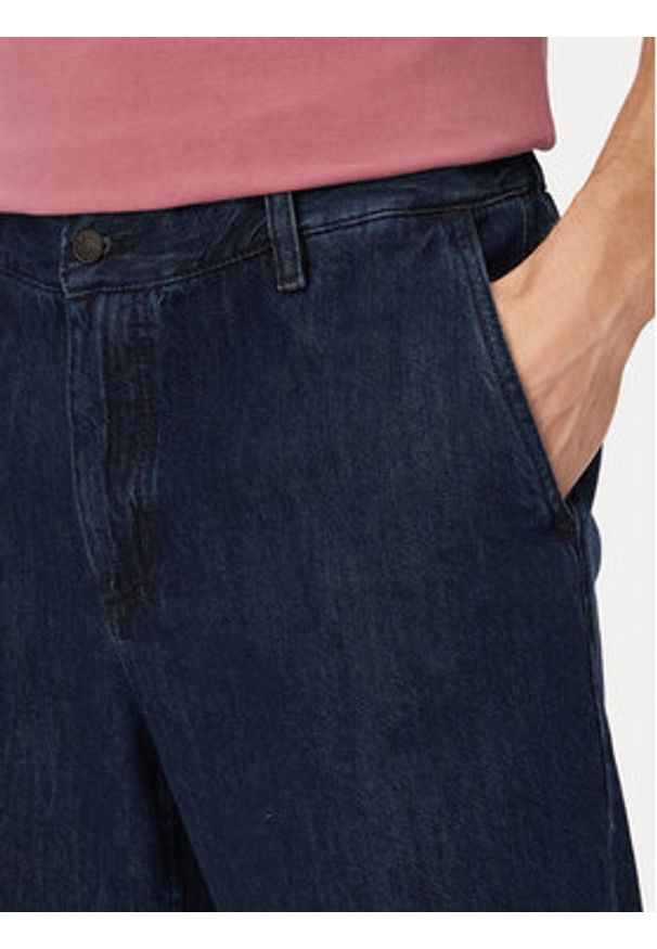 BOSS Szorty jeansowe Sandrew 50557454 Granatowy Relaxed Fit. Kolor: niebieski. Materiał: bawełna