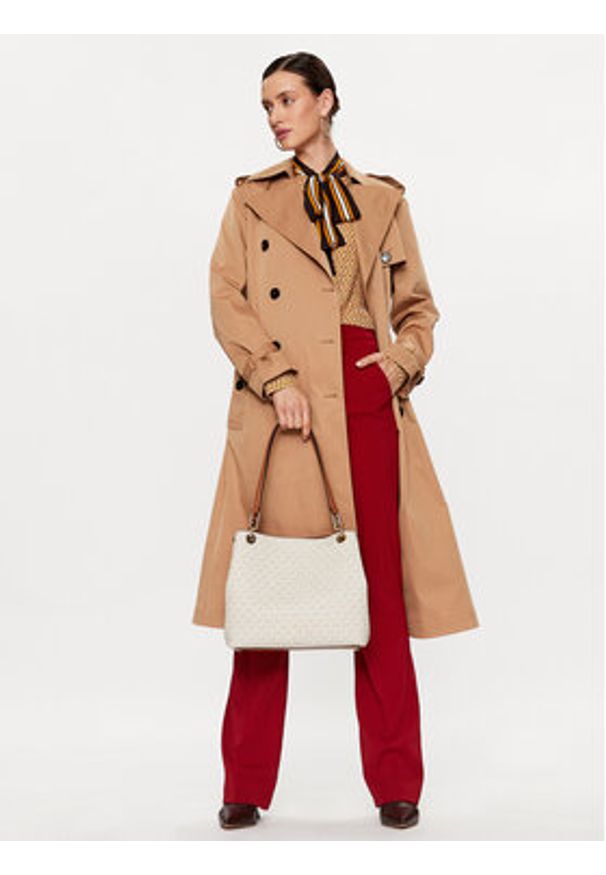 MICHAEL Michael Kors Torebka Kensington 30F3G8KT7B Écru. Materiał: skórzane