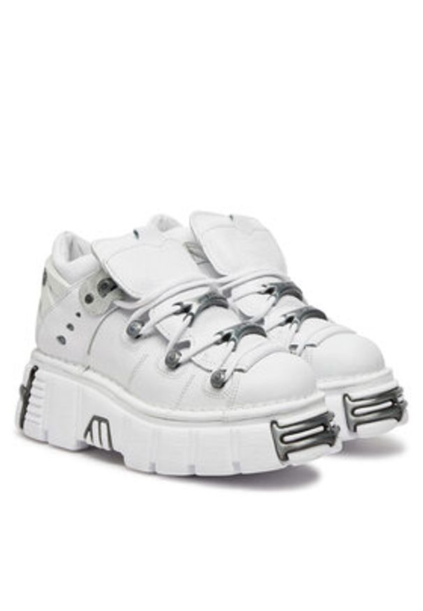 NEW ROCK Sneakersy M-106N-S18 Biały. Kolor: biały. Materiał: skóra