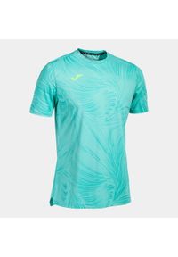 Koszulka męska Joma Challenge Short Sleeve T-Shirt turquoise S. Kolor: turkusowy, zielony, niebieski, wielokolorowy. Długość: krótkie. Sport: tenis
