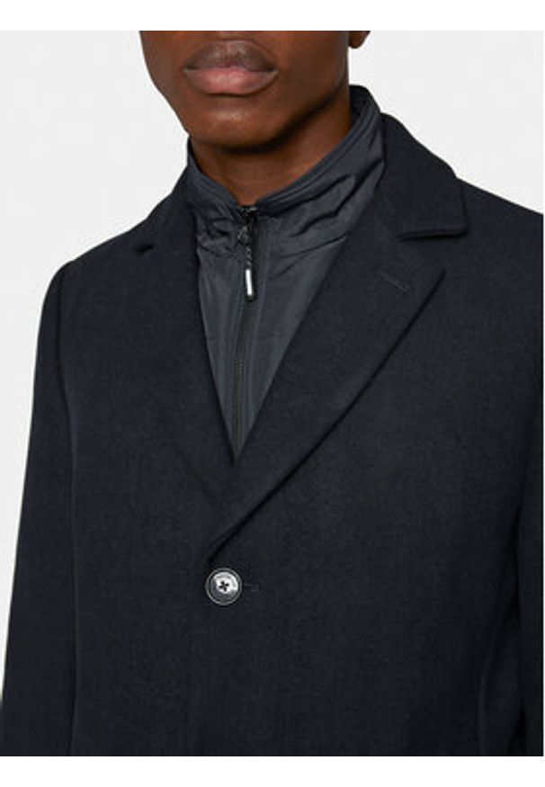 Matinique Płaszcz wełniany 30206267 Granatowy Regular Fit. Kolor: niebieski. Materiał: wełna