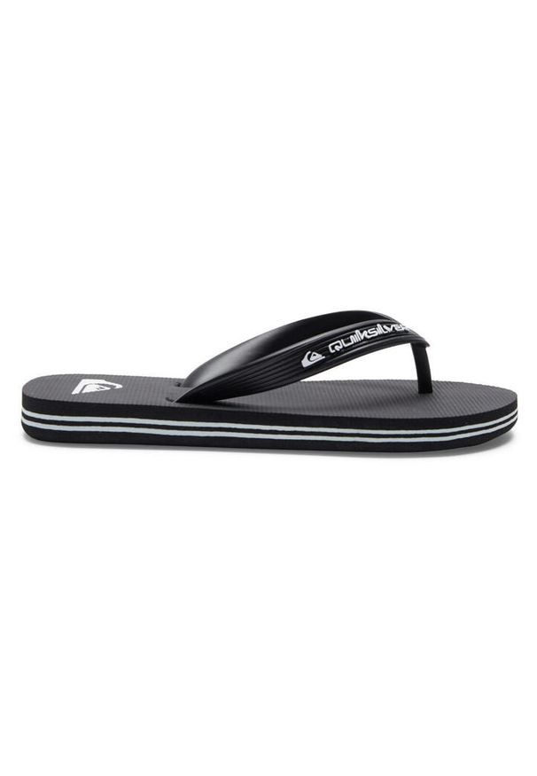 Quiksilver - Klapki dla Chłopcy MOLOKAI CORE Czarny. Kolor: brązowy, zielony, wielokolorowy. Materiał: guma, syntetyk, materiał
