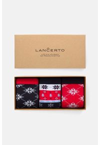 Lancerto - Zestaw 3 Par Skarpet Świątecznych. Materiał: dzianina, elastan, bawełna, poliamid. Wzór: kolorowy