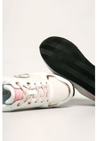 Trussardi Jeans - Buty. Nosek buta: okrągły. Zapięcie: sznurówki. Kolor: biały. Materiał: syntetyk, materiał, skóra ekologiczna, guma. Szerokość cholewki: normalna. Obcas: na obcasie. Wysokość obcasa: średni, niski #4
