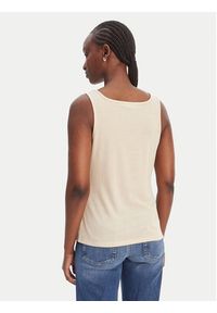 Liu Jo Sport Top TA6173 J3845 Écru Regular Fit. Materiał: wiskoza. Styl: sportowy #3