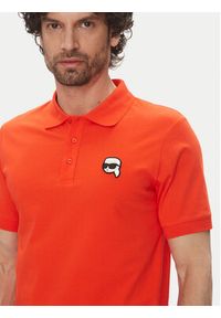 Karl Lagerfeld - KARL LAGERFELD Polo 745710 552224 Czerwony Regular Fit. Typ kołnierza: polo. Kolor: czerwony. Materiał: bawełna #2