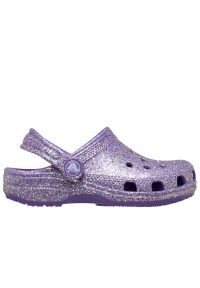 Klapki dziecięce Crocs Classic Fantasy Glitter Clog 212562-510 - fioletowe. Kolor: fioletowy. Sezon: lato. Styl: młodzieżowy #1