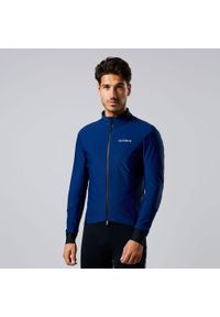 ACELERA - Profesjonalna wodoodporna zimowa kurtka kolarska dla mężczyzn. Kolor: niebieski. Materiał: softshell, polar. Sezon: zima. Sport: kolarstwo #1