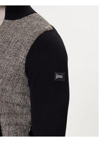 Karl Lagerfeld - KARL LAGERFELD Kardigan 655027 554305 Czarny Regular Fit. Typ kołnierza: dekolt w karo. Kolor: czarny. Materiał: bawełna #6