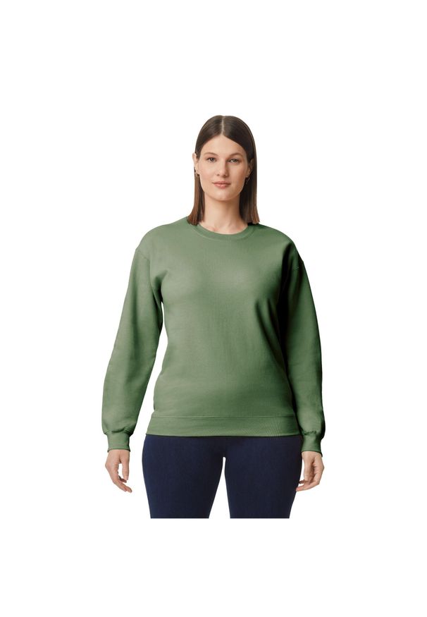 GILDAN - Bluza Polarowa Unisex Dla Dorosłych Softstyle O Średniej Gramaturze. Kolor: zielony. Materiał: polar