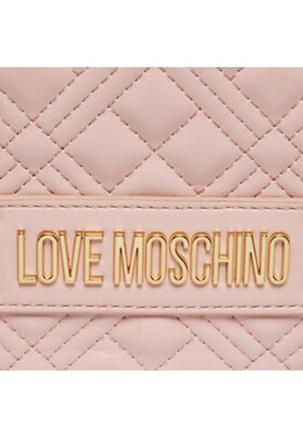 Love Moschino - LOVE MOSCHINO Plecak JC4015PP1ILA0601 Różowy. Kolor: różowy. Materiał: skóra