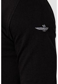 Aeronautica Militare - AERONAUTICA MILITARE Czarny męski longsleeve polo Piqué Patches, Rozmiar 3XL. Typ kołnierza: polo. Kolor: czarny. Materiał: bawełna. Długość rękawa: długi rękaw. Wzór: aplikacja. Styl: klasyczny #7